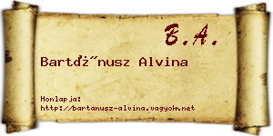 Bartánusz Alvina névjegykártya
